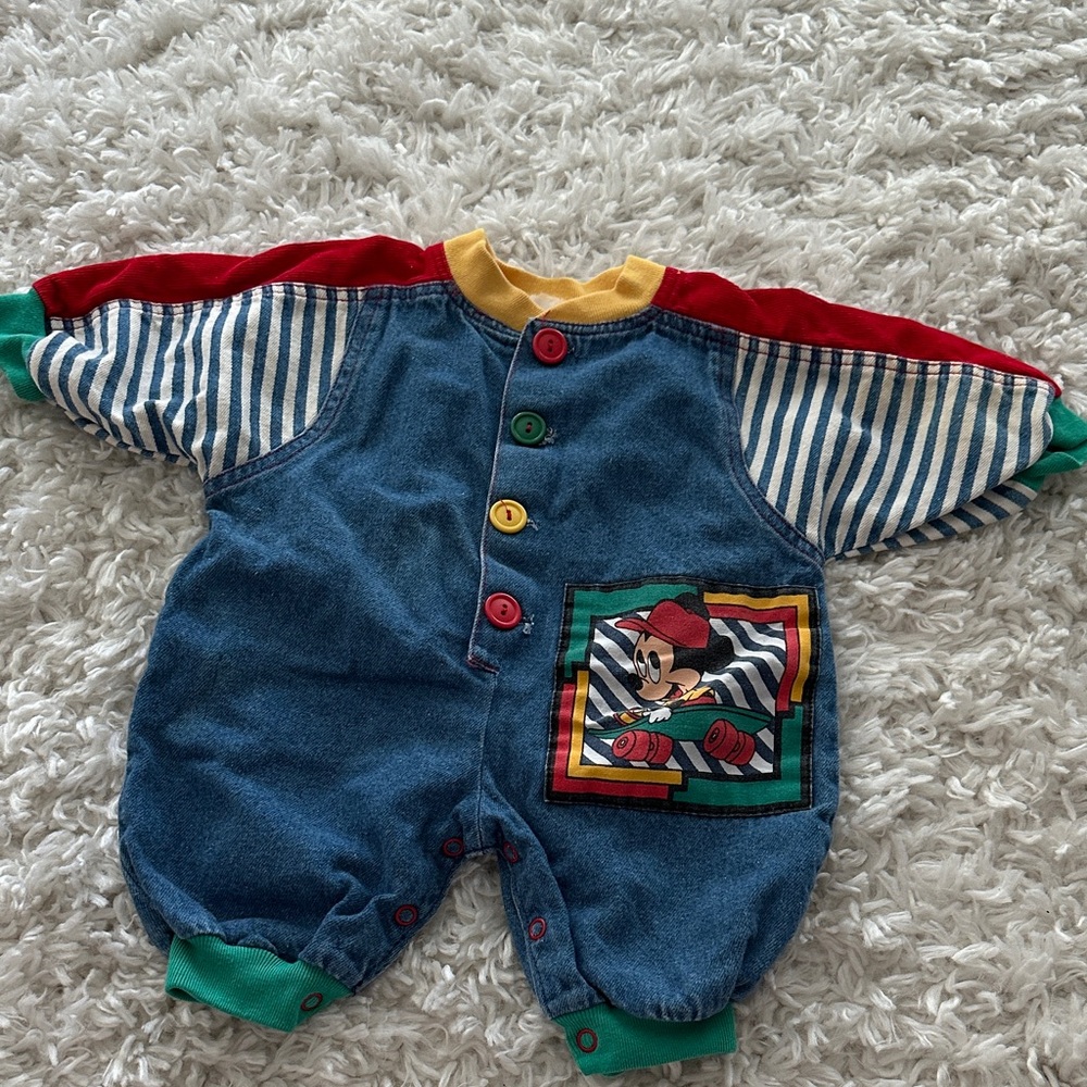 Disney Babies Vintage Mickey Mouse Romper